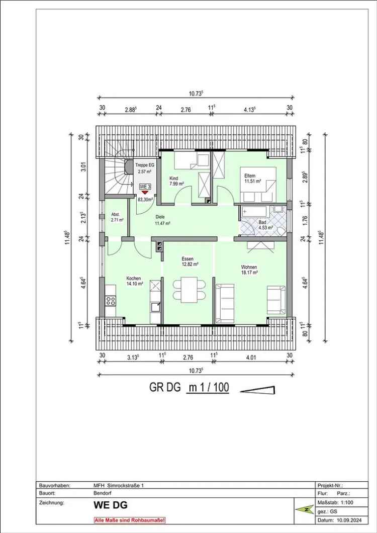 Mieten 3 Zimmer Wohnung in Bendorf mit Garage und vielseitigen Nutzungsmöglichkeiten