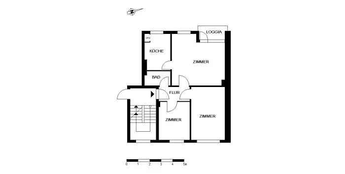 3 Zimmer Wohnung in gepflegtem Mehrfamilienhaus