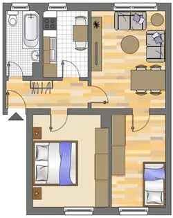 Wohnung (65.0 m²) zur Miete in Dortmund (Steinwertweg 4, 44319 Dortmund, Germany)