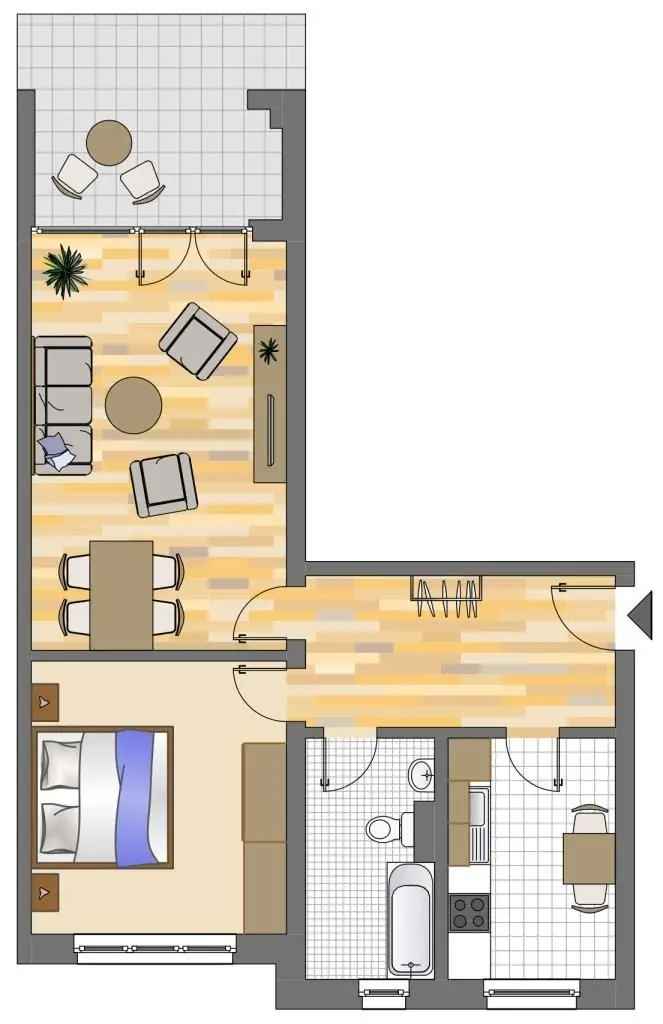 2 Zimmer Wohnung Dortmund Körne - Neuwertig mit Balkon und Keller