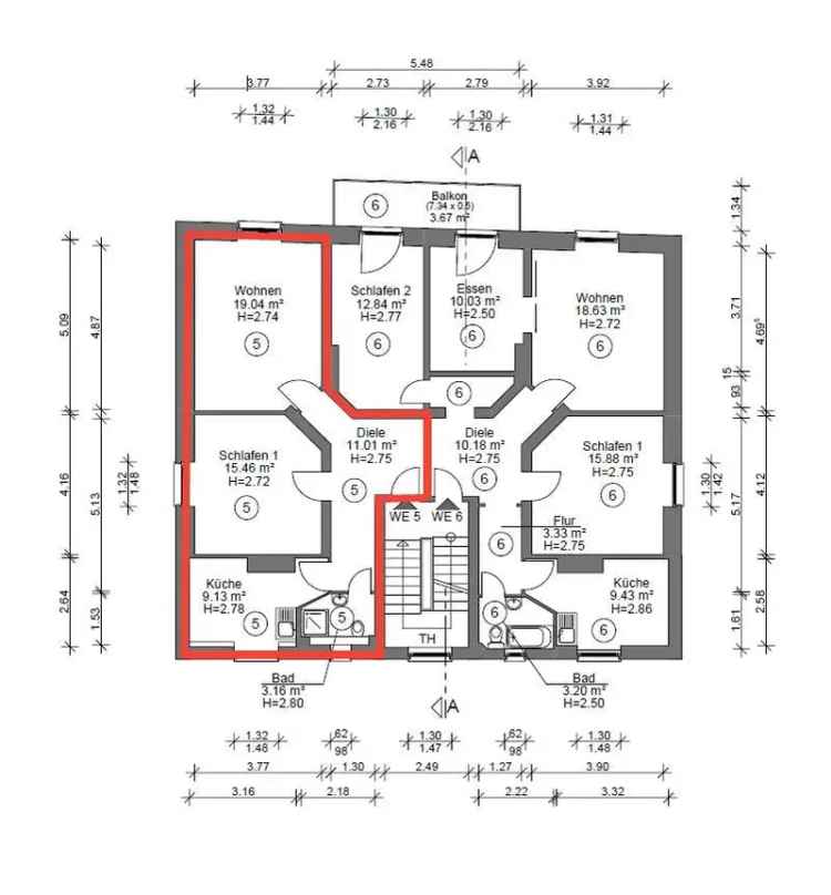 Mieten 2 Zimmerwohnung Nordend Helle und ruhige Immobilie mit Garten