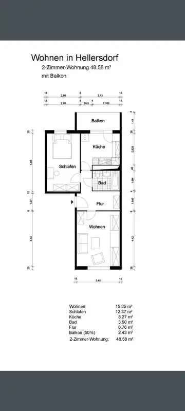 2 Raum Wohnung Hellersdorf Balkon 49qm U Bahnhof