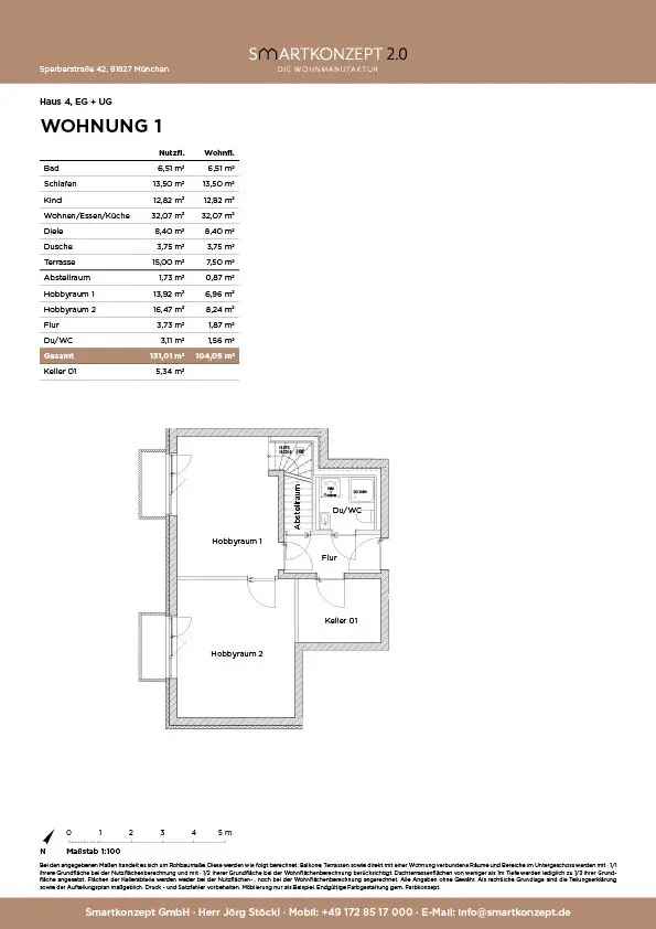 EG 4,5-Zimmer-Wohnung in Neubau-Wohnanlage (H4/W1)