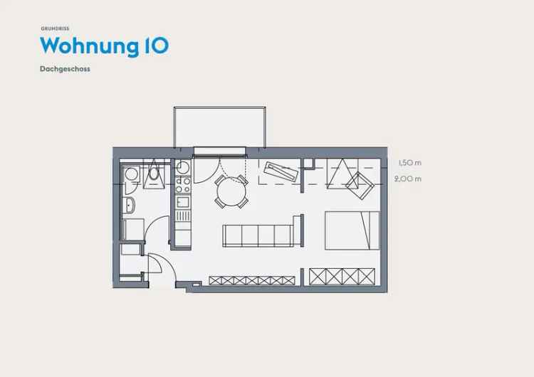 Neubauprojekt in Planung: Dachgeschoss-Apartment mit Stil und Effizienz