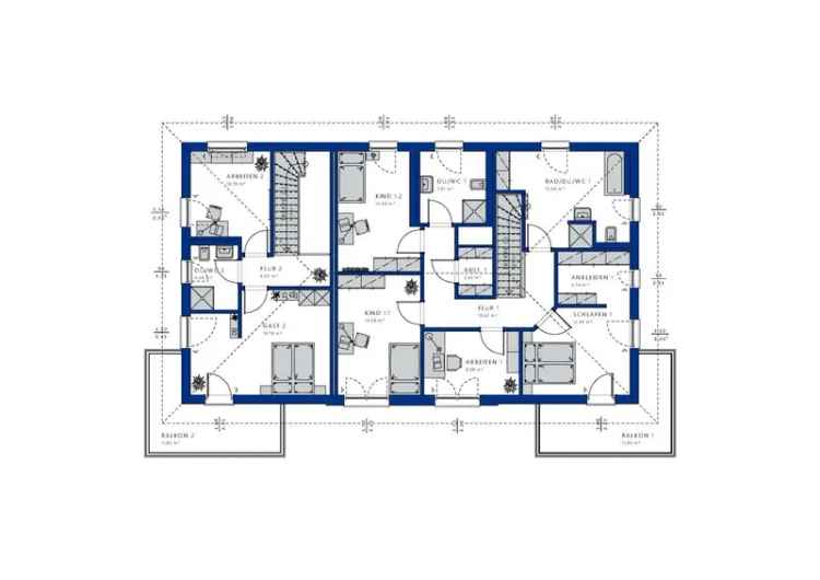 Zweifamilienhaus kaufen in Blankenburg mit modernem Design und Garten