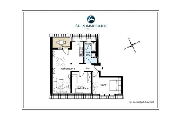 Provisionsfrei 3-Zimmer Dachgeschosswohnung mit Terrasse