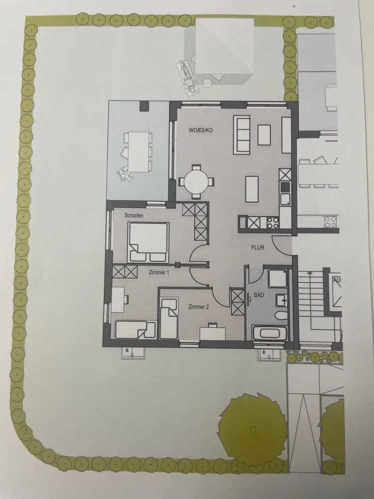 Bereits im Bau: *S-Feuerbach – Freundliche 4 Zi.-Wohnung mit großem Garten*