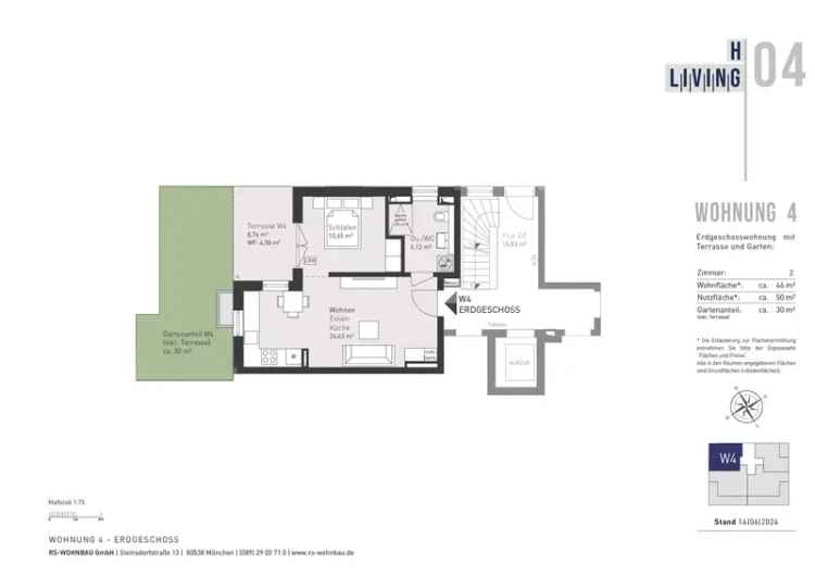 Kaufen moderne wohnung Trudering mit terrasse und garten