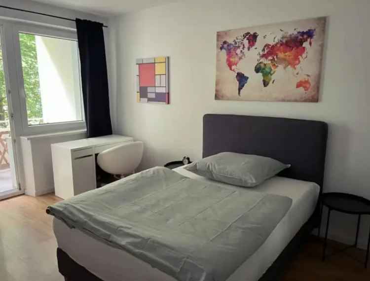 Privatzimmer mieten in Wohnung mit Balkon und Parkblick in Frankfurt