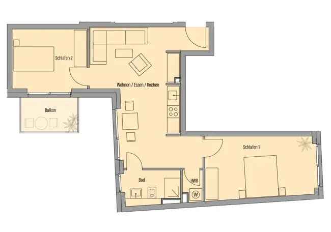 Moderne 3-Zimmer-Wohnung in zentraler Lage