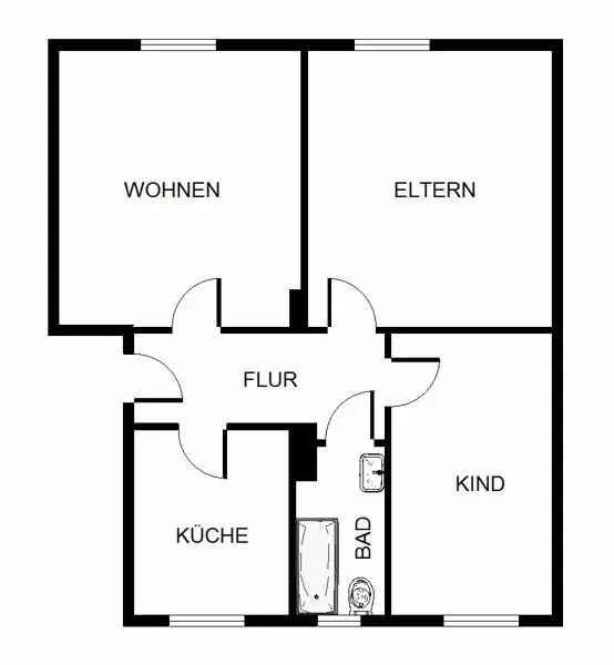 Renovierte 3 Zimmer Wohnung - Modernisiert und Bezugsfertig