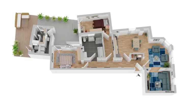 Erstbezug nach Sanierung – 4 ZKB EG Wohnung mit Terrasse in historischem Gebäude