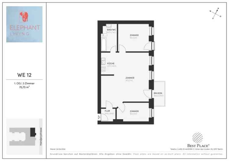 3-Zimmer-Wohnung in Adlershof mit Uni-Nähe und Balkon