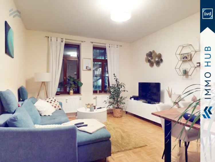 ++ Weiße Elster und Karl-Heine-Kanal direkt in der Nähe – 2-Zimmer-Wohnung mit Balkon in Plagwitz ++