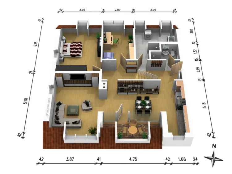 Luxuriöse 4 5 Zimmer Maisonettewohnung Neubau Kamin Balkon 2 Bäder