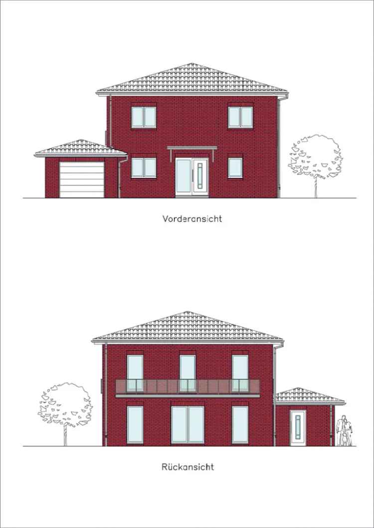 Neubauvorhaben eines Einfamilienhauses mit Garage schlüsselfertig in KFW 40