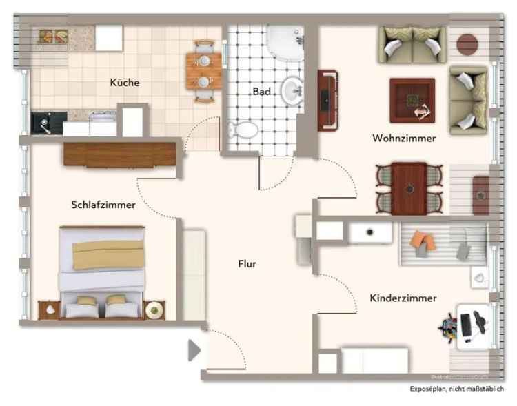 Wohnen im Zentrum! Interessante 3 Zimmer-Wohnung in Bad Cannstatt!