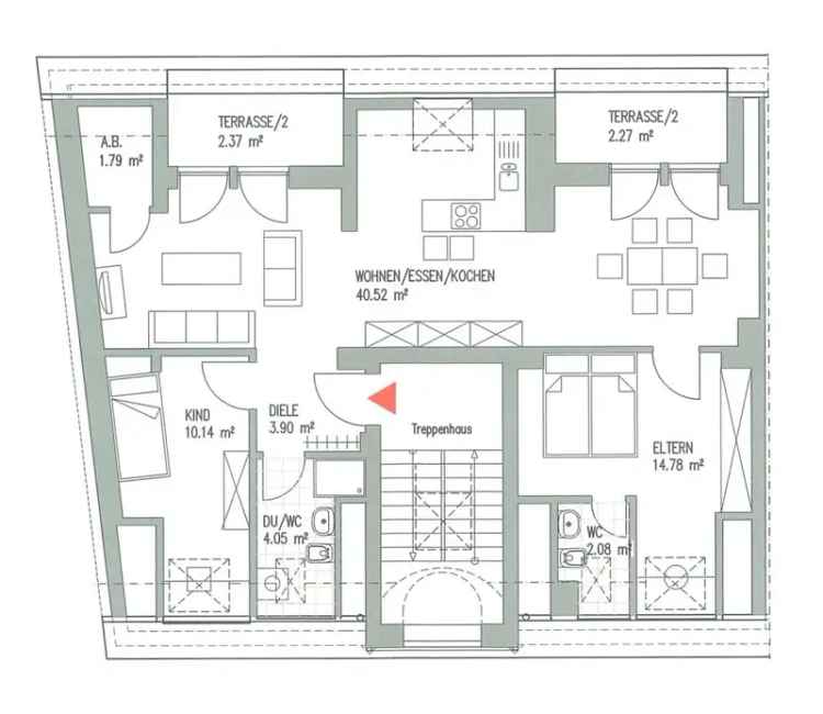 Eutritzsch – komplett sanierte & moderne DG-Wohnung mit 2 Terrassen in verkehrsgünstiger Lage