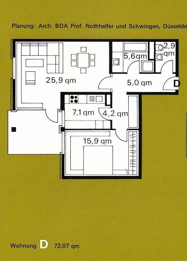 72m² Eigentumswohnung Essen-Rüttenscheid Familienfreundlich Zentral