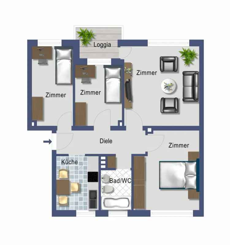 4 5 Zimmer Eigentumswohnung mit Balkon Essen Katernberg