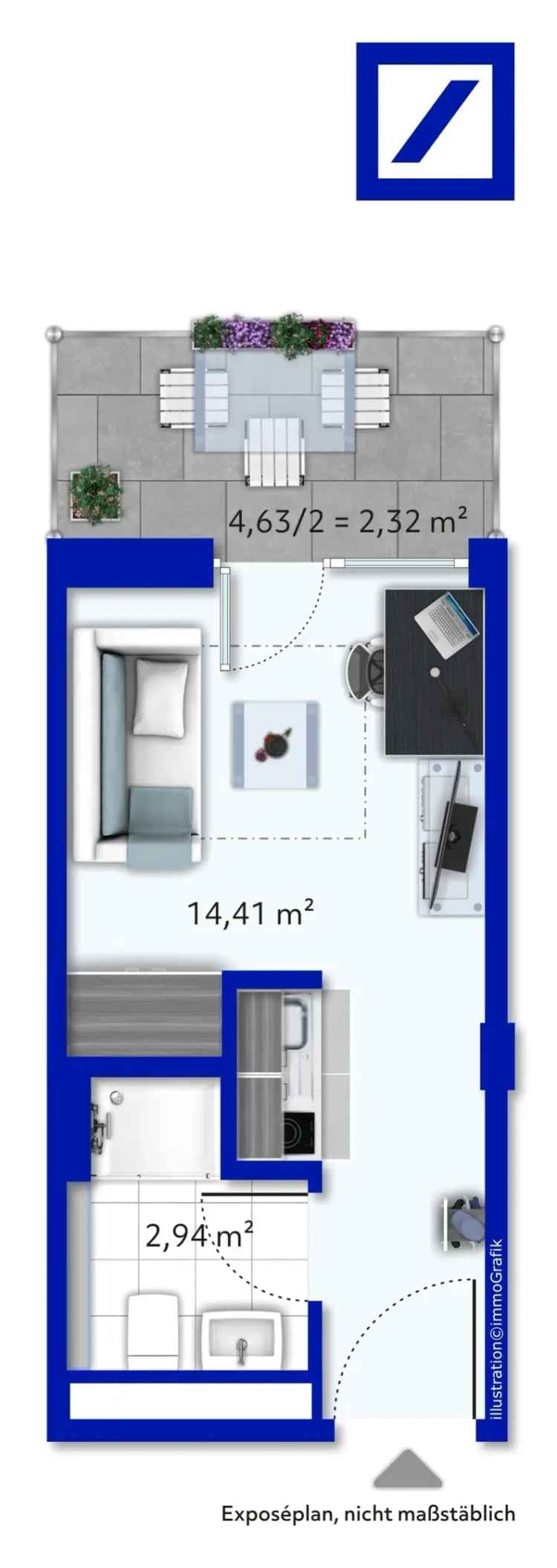 Moderne Studentenwohnung in München mit urbanem Lifestyle