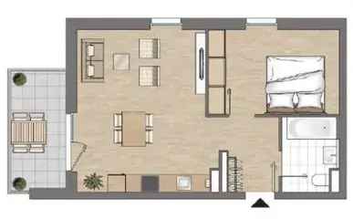 Wohnung (30.0 m²) zur Miete in Köln (Pantaleonswall 31, 50676 Cologne, Germany)