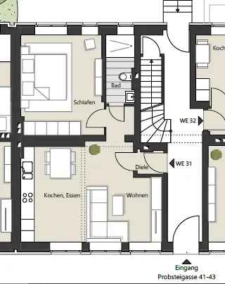 Moderne Wohnwohnung in Kölns Innenstadt mit Sanierungsaufwand