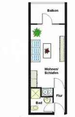 Wohnung (32.0 m²) zur Miete in München (Hannoverstraße 8, 80997 Munich, Germany)