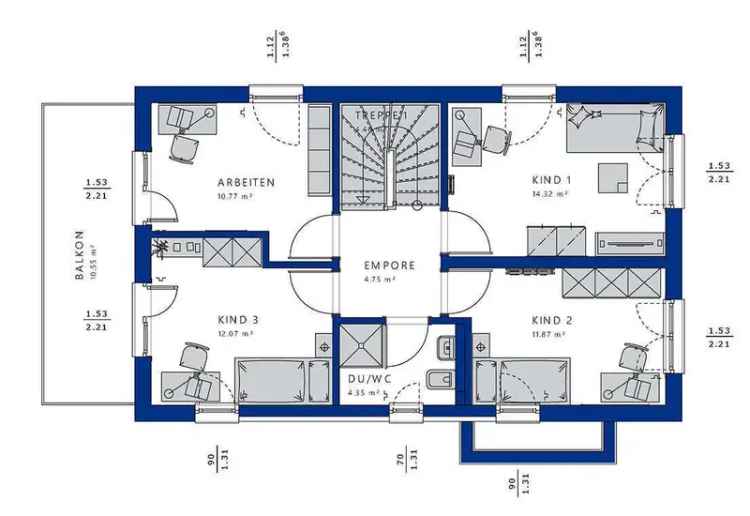 Komfortables Satteldachhaus mit großem Garten und 5 Schlafzimmern in Dortmund