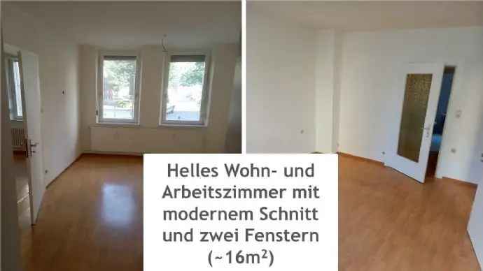 Ruhige und sonnige  2.5-Zimmer City-Wohnung im Herzen von Nürnberg (~50m2)