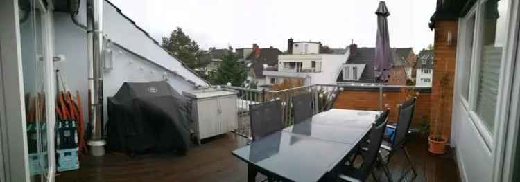 Sanierte DG-Wohnung mit phantastischer Dachterrasse & EKB in Düsseldorf Grafenberg