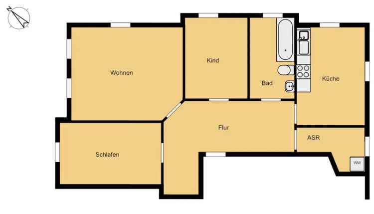 Hübsche Familienwohnung im Mansardgeschoss