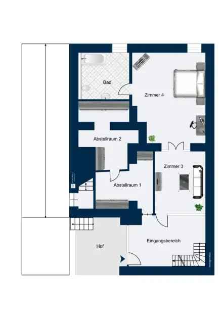 Frisch renovierte Maisonettewohnung mit 203 Quadratmetern Wohn-Nutzfläche