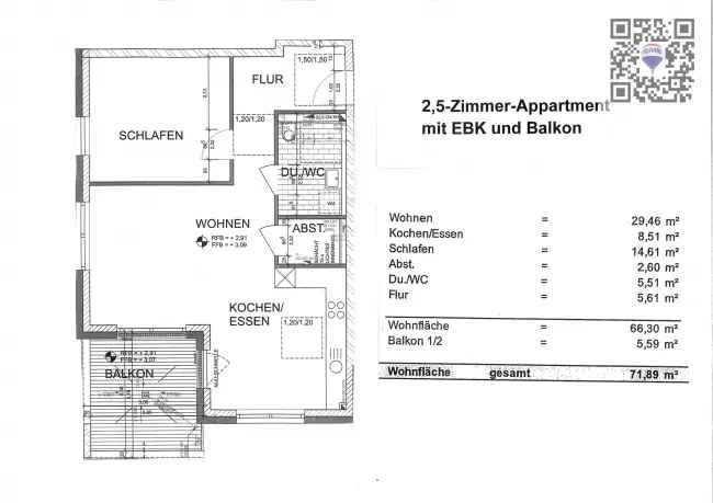 +++ NEUBAU +++ 2,5-Zimmer-Appartment mit EBK und Balkon in der Senioren-Residenz