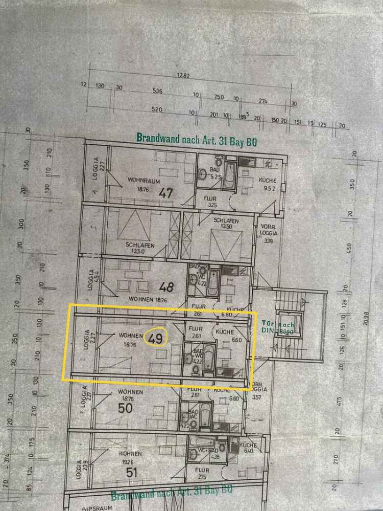 in Zentraler Lage sehr schöne 1,5 Zimmerwohnung mit Loggia zu vermieten