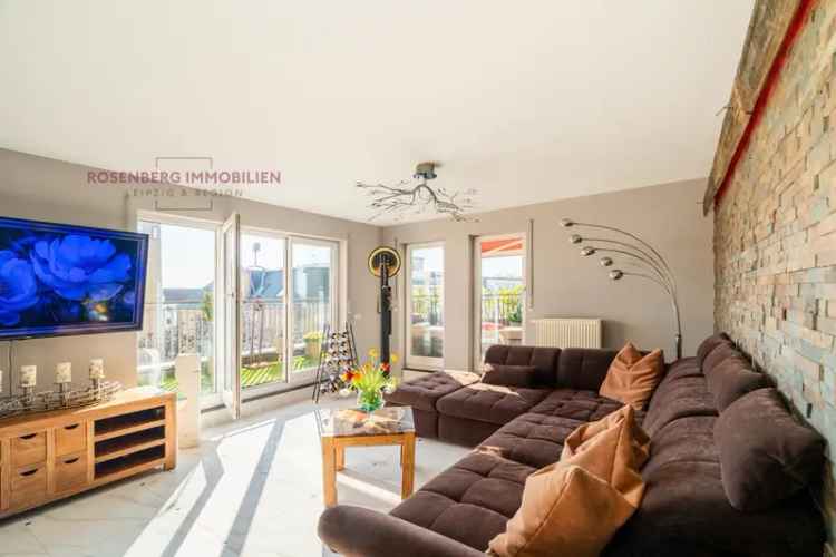 Süd - *frei* 3 -Zimmer-Penthousewohnung mit 3-seitiger Terrasse in zentraler Lage in Leipzig / Zentrum-Süd