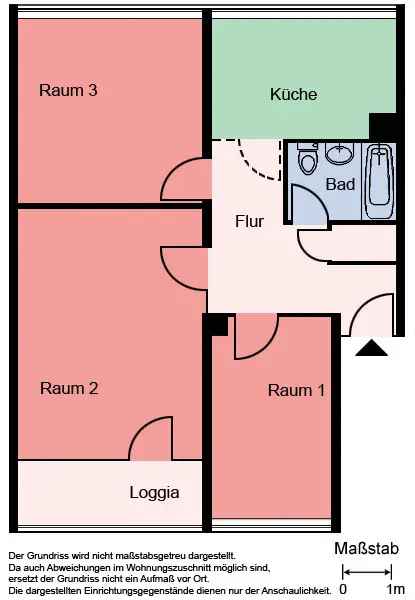 3-Zimmer Wohnung Dortmund Scharnhorst Balkon Familienfreundlich