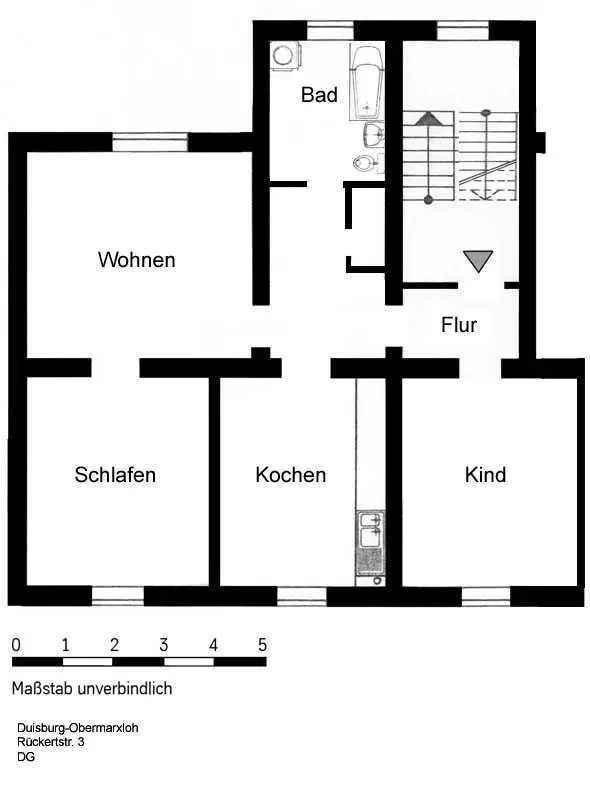 3 Zimmer Wohnung Duisburg Obermarxloh ARGE-fähig