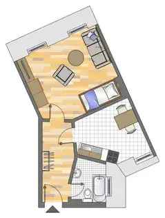 Wohnung (34.0 m²) zur Miete in Dortmund (Möllerstraße 6, 44137 Dortmund, Germany)