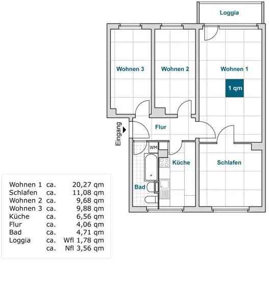 Praktische 4 Zimmerwohnung sucht nette Mieter