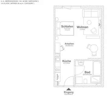 Wohnung (103.0 m²) zur Miete in Frankfurt am Main (Solid Home, Niedernhausener Straße 13, 60486 Frankfurt, Germany)