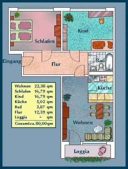 Erstbezug nach Sanierung: Großzügige 3-Zimmer-Wohnung