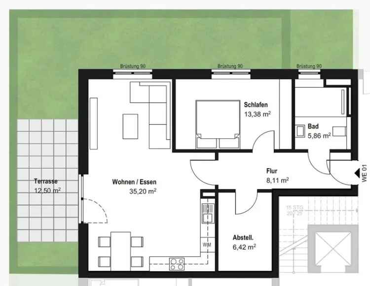 Wunderschöne Neubauwohnung mit Garten und Tiefgaragenstellplatz