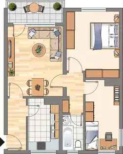 Wohnung (65.0 m²) zur Miete in Dortmund (Rauschenbuschstraße 15, 44319 Dortmund, Germany) - immosurf.de