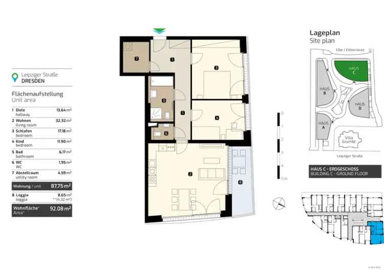 3-Zimmer-Wohnung mit Loggia in zentraler Lage in Dresden