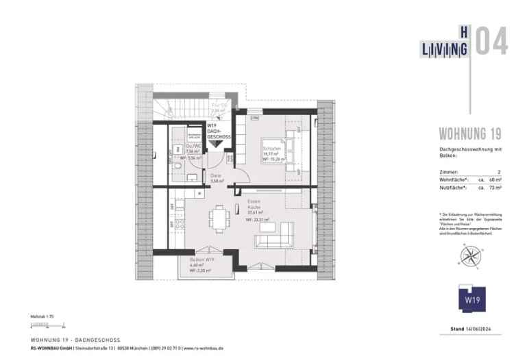 Kaufen moderne wohnung in München 2 Zimmer mit hochwertiger Ausstattung