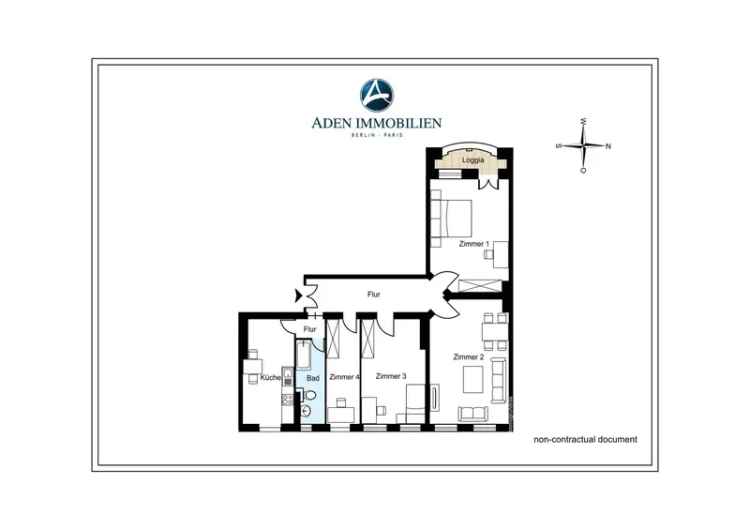 … PROVISIONSFREI, 3,5 Zi.-Altbauwohnung,  ca. 113 m² + West-Balkon, nur 200 m. zum Kurfürstendamm! …