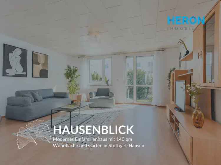 HAUSENBLICK – Modernes Einfamilienhaus mit 140 qm Wohnfläche und Garten in Stuttgart-Hausen