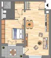 Wohnung (58.0 m²) zur Miete in Köln (Am Alten Güterbahnhof 27, 50825 Cologne, Germany)