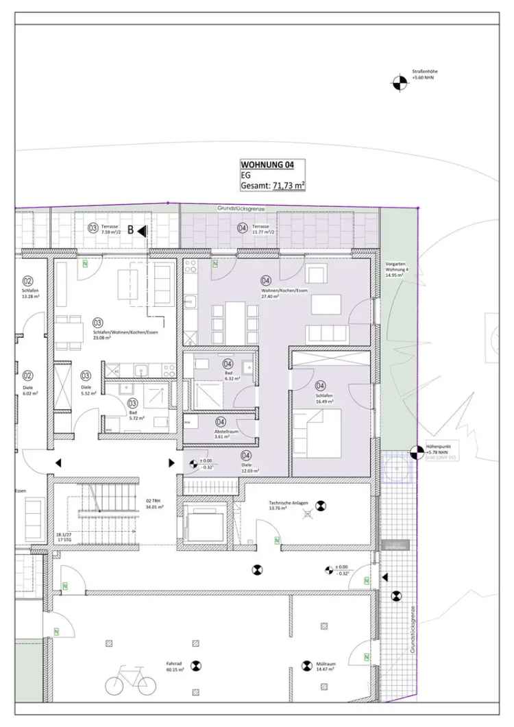 Luxuriöse 2-Zimmer-Erdgeschosswohnung mit Terrasse und Vorgarten in Bremen